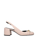 Versace Women's Sandals Pink Leather/Pink Sole