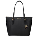 Michael Kors Charlotte Damess Leren Schoudertas Zwart
