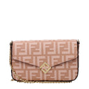 Fendi Pochette Women's Leather Pink/Quartz