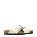 Valentino Garavani Sandals And Clogs Women Beige/Ivory Leather