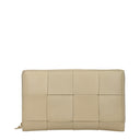 Bottega Veneta Cassette Wallet Women's Leather Beige/Porridge