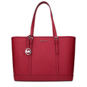 Michael Kors Jet Set Travel Women's Shoulder Bag Red/Dark Raspberry Leather