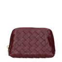 Bottega Veneta Women's Pochette Leather Red/Barolo