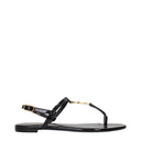 Saint Laurent Sandalias Cassandra Mujers Negro Charol