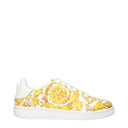 Versace Women's Sneakers White/Yellow Leather
