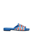 Jimmy Choo Slippers And Clogs Nako Women's Fabric Sky Blue/Sky