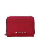 Michael Kors Jet Set Travel Women's Wallet Leather Red/Dark Raspberry