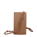 Jil Sander Crossbody Phone Case Women Leather Brown/Light Brown