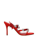 Manolo Blahnik Women's Satin Sandals Red/Bright Red