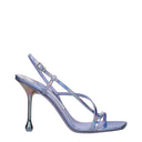 Jimmy Choo Etana Sandals Women Purple Leather/Tanzanite