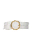 Bottega Veneta Damess Witte lederen riem