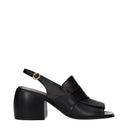 Dries Van Noten Damens Sandalen aus schwarzem Leder