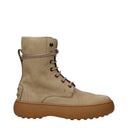 Tod's Femmes's Bottines En Daim Beige/Biscuit