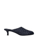 Burberry Slippers And Clogs Women's Leather Blue/Lake