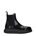 Alexander Mcqueen Herrens Lederstiefeletten Schwarz