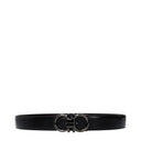 Salvatore Ferragamo Men's Belt Leather Black/Hickory