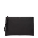 Skórzane męskie Fendi Pochette w kolorze brązowym/hebanowym