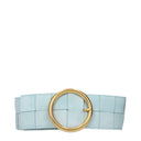Bottega Veneta Women's Belt Suede Blue/Aqua Green