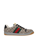 Gucci Screener Sneakers Men's Fabric Beige/Ebony