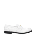Miu Miu Women's White Leather Loafers