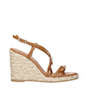 Stuart Weitzman Zeppe Georgie Damess Leer Bruin