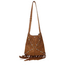 Valentino Garavani Nellcôte Men's Crossbody Bag Brown Suede/Copper