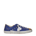 Philippe Model Zapatillas Prsx Hombres Cuero Azul/Marrón