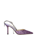 Jimmy Choo Saeda Women's Sandals Glitter Purple