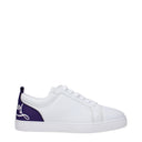Louboutin Sneakers Fun Louis Junior Men White/Jacaranda Leather