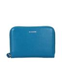 Jil Sander Women's Wallets Blue/Laguna Leather