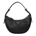 Prada Women's Arqué Leather Handbags Black