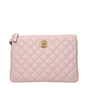 Versace Women's Pink Leather Clutch/Pink Leather