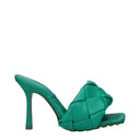 Bottega Veneta Women's Sandals Acid Green/Turquoise Leather