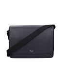 Pineider Men's Crossbody Bags Blue/Dark Blue Leather