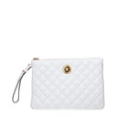 Versace Damens Pochette aus weißem Leder