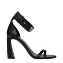 Versace Women's Sandals Black Leather