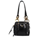 Prada Mujers Bolso de hombro colgante de cuero negro