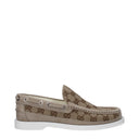 Gucci Men's Moccasins Fabric Beige/Ebony