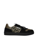 Versace Men's Sneakers Green/Black Fabric