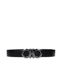 Salvatore Ferragamo Men's Belt Leather Black/Navy Blue
