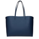 Fendi Damess Blauwe lederen schouderroltas