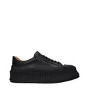 Damskie trampki Jil Sander w kolorze czarnym, skórzane