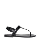 Saint Laurent Cassandre Sandals Men Leather Black