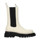 Bottega Veneta Lug Boots Women's Leather Beige/Sale Marino
