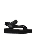 Prada Women's Fabric Black Sandals