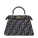 Fendi Women's Peekaboo Handbags Black/Dark Blue Fabric