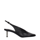 Jil Sander Damens Sandalen Leder Schwarz