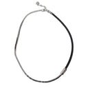 Versace Men's Necklace Silver/Black Metal