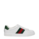 Gucci Hombres Zapatillas de Cuero Blancas