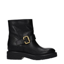 Damskie skórzane buty Chloé w kolorze czarnym